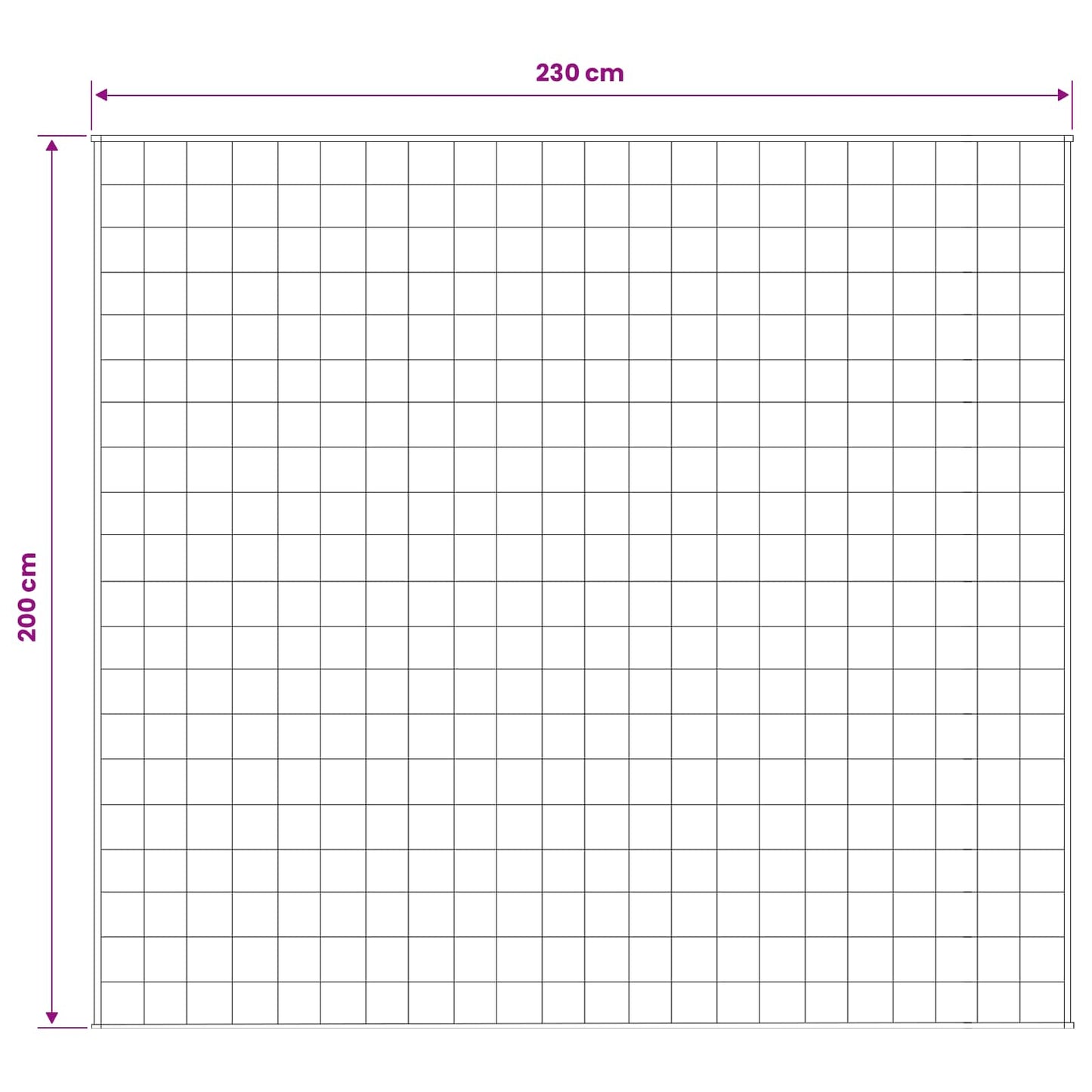 Weighted Blanket White 200 x 230 cm 9 kg 100% Cotton 205T