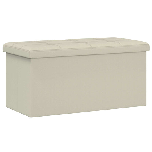 Foldable Storage Bench White 180 kg 80 L 77 x 38 x 38 cm Linen Foldable Storage Bench White 180 kg 80 L 77 x 38 x 38 cm Linen