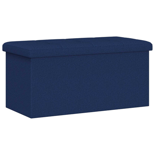 Foldable Storage Bench Blue 180 kg 80 L 77 x 38 x 38 cm Linen Foldable Storage Bench Blue 180 kg 80 L 77 x 38 x 38 cm Linen