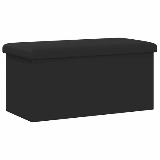 Foldable Storage Bench Black 180 kg 80 L 77 x 38 x 38 cm PVC Foldable Storage Bench Black 180 kg 80 L 77 x 38 x 38 cm PVC