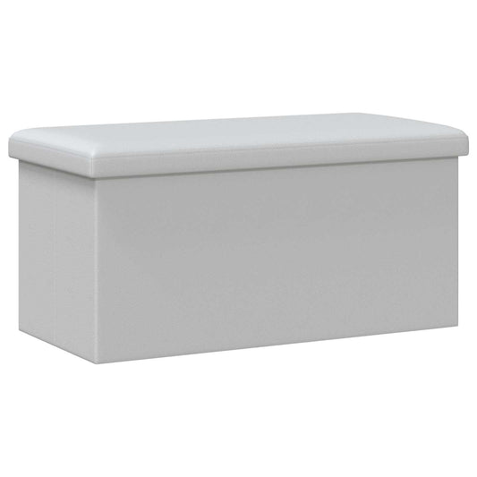Foldable Storage Bench White 180 kg 80 L 77 x 38 x 38 cm PVC Foldable Storage Bench White 180 kg 80 L 77 x 38 x 38 cm PVC