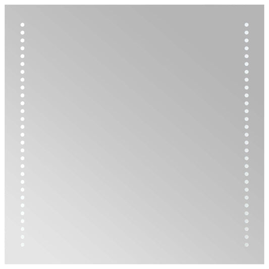 LED Bathroom Mirror Transparent 50 x 50 cm Tempered Glass LED Bathroom Mirror Transparent 50 x 50 cm Tempered Glass