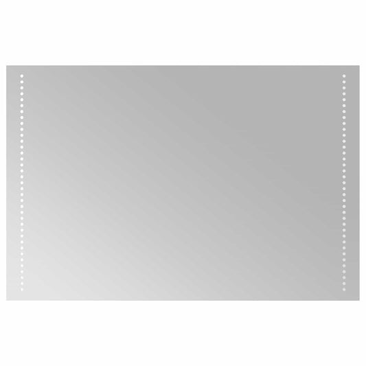 LED Bathroom Mirror Transparent 90 x 60 cm Tempered Glass LED Bathroom Mirror Transparent 90 x 60 cm Tempered Glass