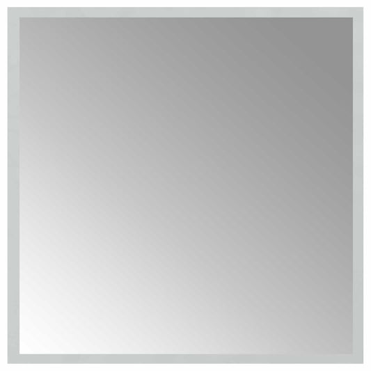LED Bathroom Mirror Transparent 50 x 50 cm Tempered Glass LED Bathroom Mirror Transparent 50 x 50 cm Tempered Glass