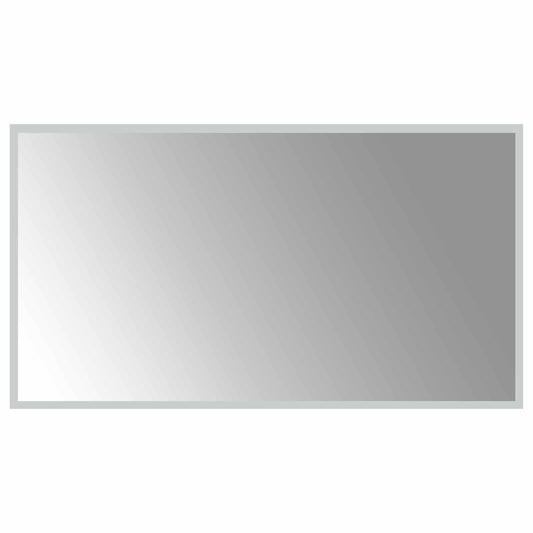 LED Bathroom Mirror Transparent 90 x 50 cm Tempered Glass LED Bathroom Mirror Transparent 90 x 50 cm Tempered Glass