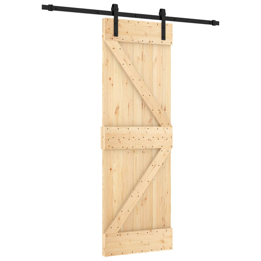 Sliding Door 70 x 210 cm Solid Pine Wood (Untreated) Sliding Door 70 x 210 cm Solid Pine Wood (Untreated)