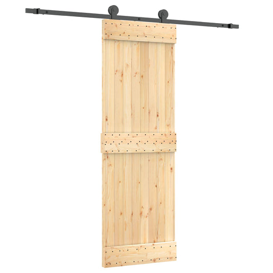 Sliding Door 70 x 210 cm Solid Pine Wood (Untreated) Sliding Door 70 x 210 cm Solid Pine Wood (Untreated)