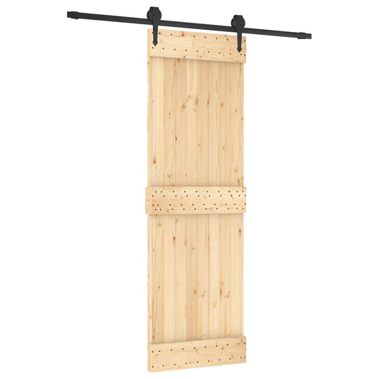 Sliding Door 70 x 210 cm Solid Pine Wood (Untreated) Sliding Door 70 x 210 cm Solid Pine Wood (Untreated)