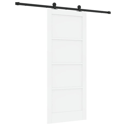 Sliding Door White and Black 83 x 202 cm Solid Pine Wood Sliding Door White and Black 83 x 202 cm Solid Pine Wood