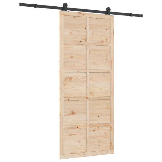Sliding Door Natural 90 x 208 cm Solid Pine Wood Sliding Door Natural 90 x 208 cm Solid Pine Wood