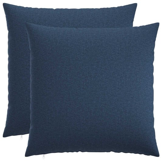 Cushion with Pillow HEERLEN 2 pcs Blue Fabric Cushion with Pillow HEERLEN 2 pcs Blue Fabric