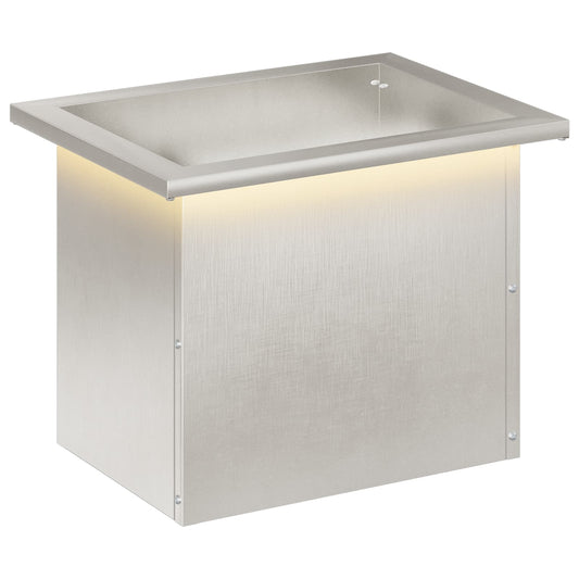 Garden Planter with LED Silver 30 x 40 x 30 cm Stainless Steel Garden Planter with LED Silver 30 x 40 x 30 cm Stainless Steel