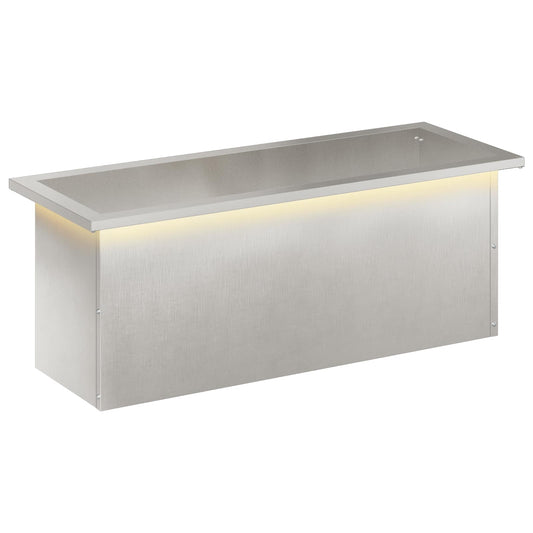 Garden Planter with LED Silver 30 x 80 x 30 cm Stainless Steel Garden Planter with LED Silver 30 x 80 x 30 cm Stainless Steel