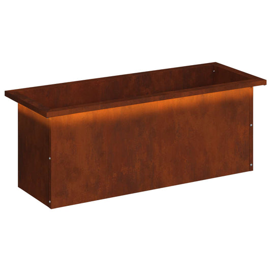 Garden Planter with LED Rusty 30 x 80 x 30 cm Weathering Steel Garden Planter with LED Rusty 30 x 80 x 30 cm Weathering Steel