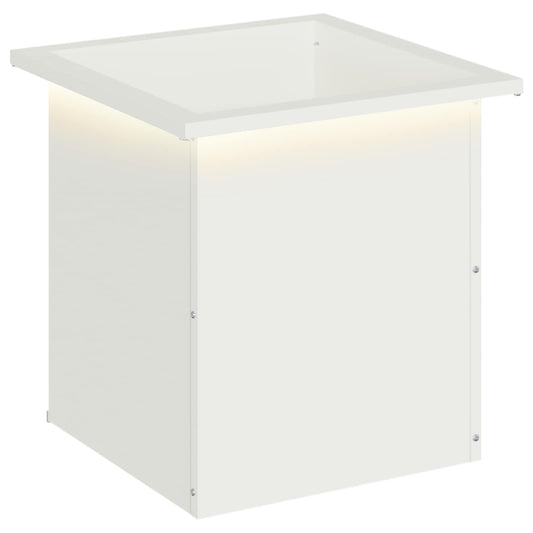 Garden Planter with LED White 40 x 40 x 40 cm Steel Garden Planter with LED White 40 x 40 x 40 cm Steel