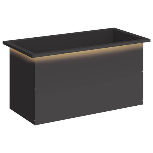 Garden Planter with LED Black 40 x 80 x 40 cm Steel Garden Planter with LED Black 40 x 80 x 40 cm Steel