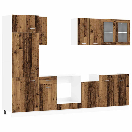 Kitchen Unit Lyon 8 pcs Old Wood Engineered Wood Kitchen Unit Lyon 8 pcs Old Wood Engineered Wood