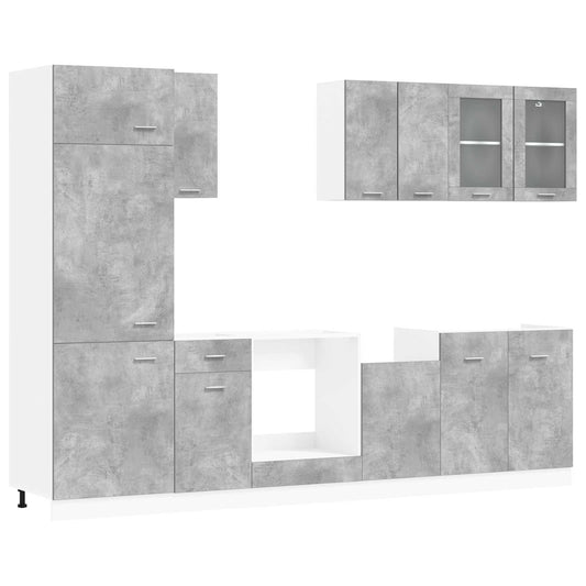 Kitchen Unit Lyon 8 pcs Concrete Grey Engineered Wood Kitchen Unit Lyon 8 pcs Concrete Grey Engineered Wood