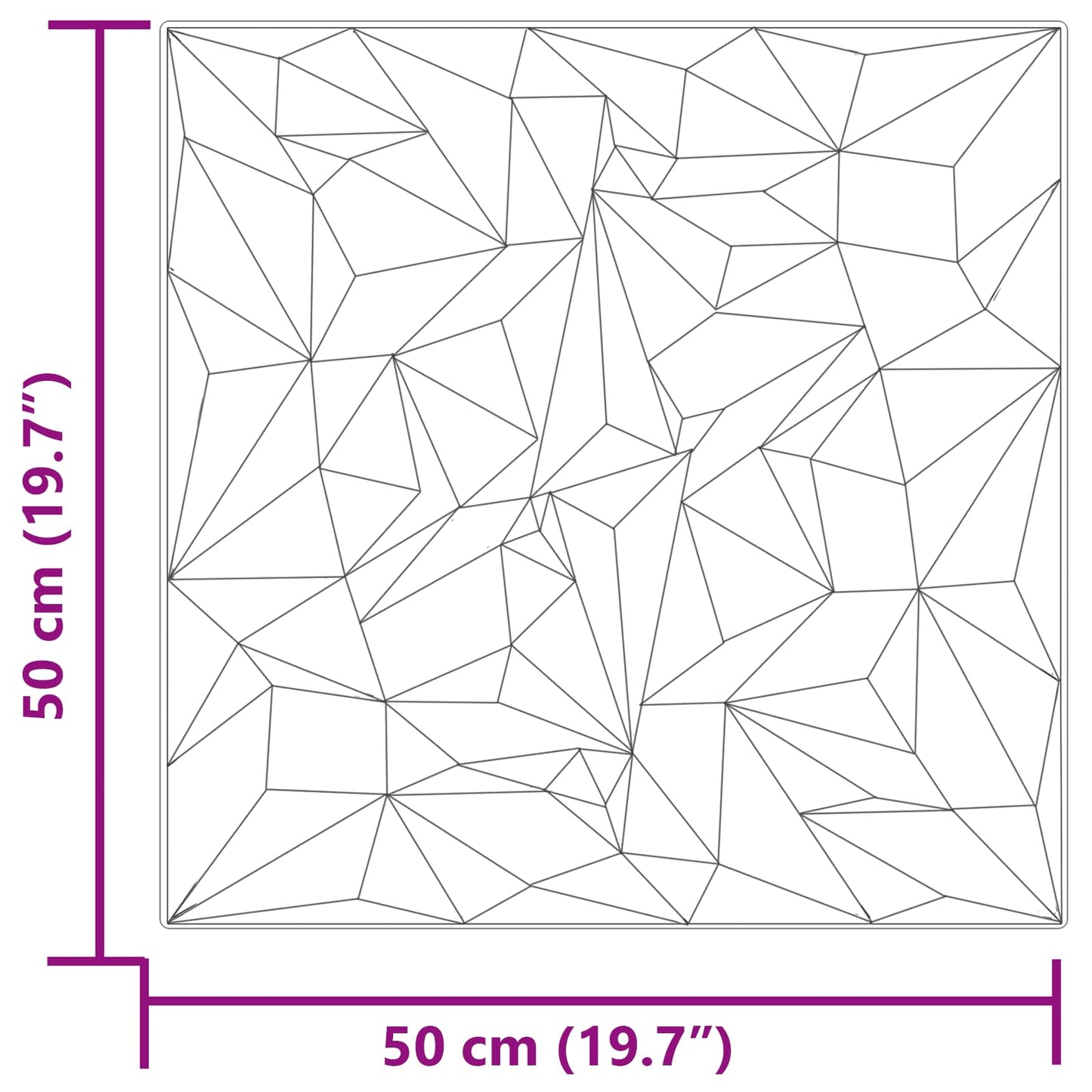 Wall Panels 12 pcs 50 x 50 cm Amethyst Grey XPS Foam