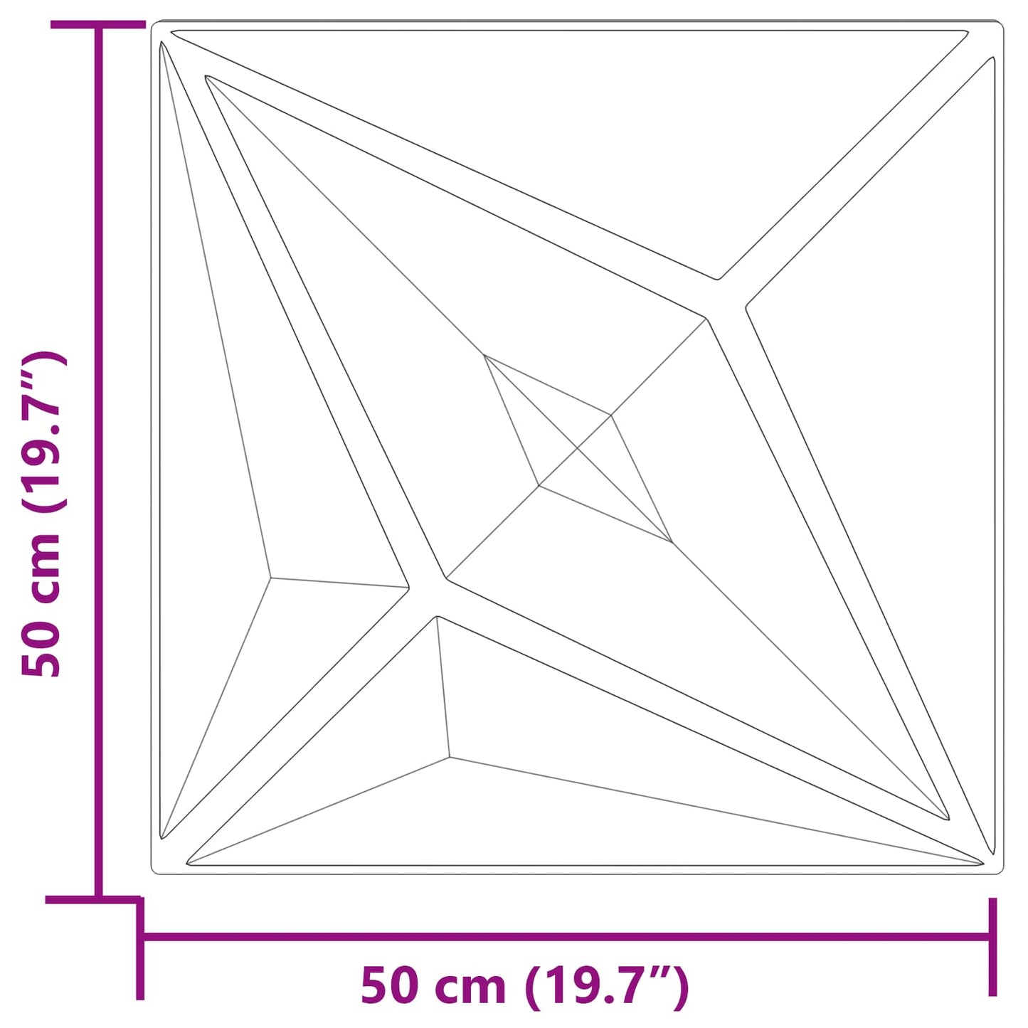 Wall Panels Star 12 pcs Star Beton 50 x 50 cm XPS Foam