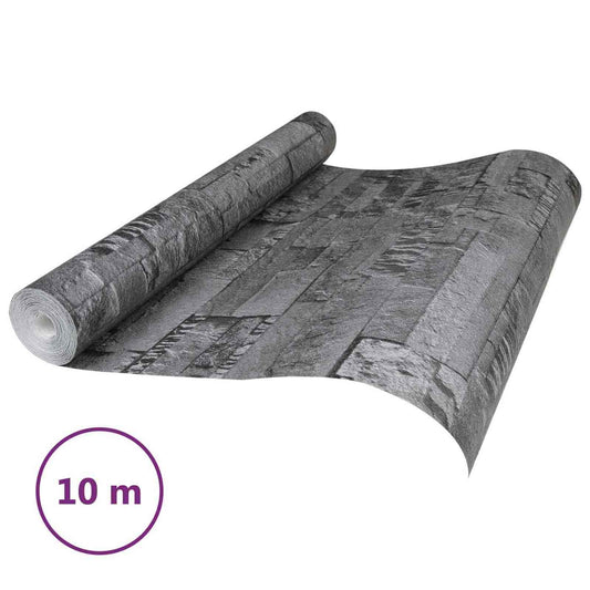 3D Stone Wallpaper Black 10 x 0.53 m Non-Woven Fabric 3D Stone Wallpaper Black 10 x 0.53 m Non-Woven Fabric