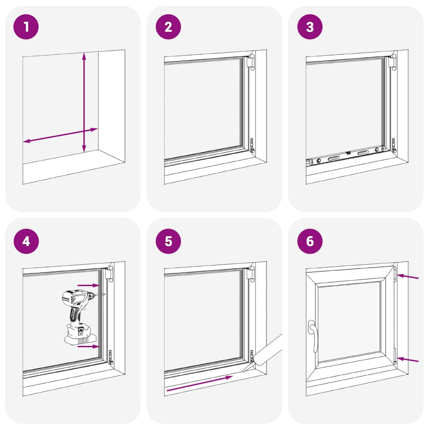 Tilt & Turn Basement Window RISOR 50 x 50 cm PVC and Glass