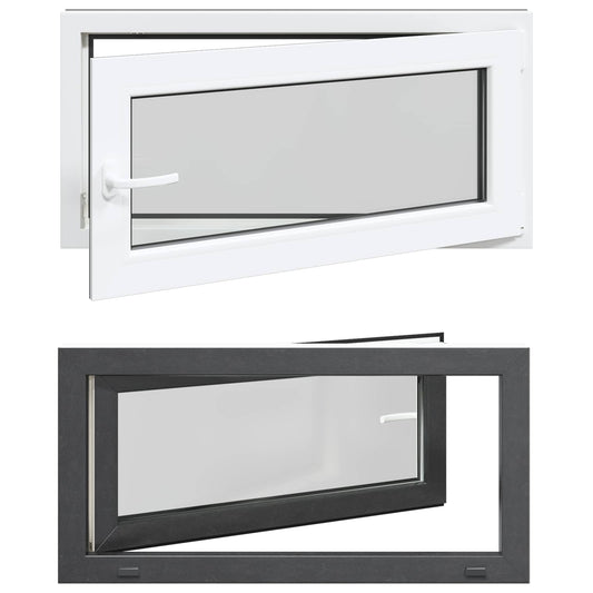 Tilt & Turn Basement Window RISOR 100 x 50 cm PVC and Glass Tilt & Turn Basement Window RISOR 100 x 50 cm PVC and Glass