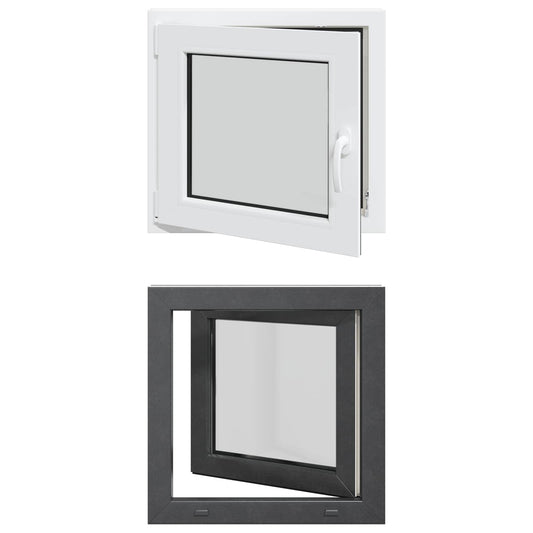Tilt & Turn Basement Window RISOR 50 x 50 cm PVC and Glass Tilt & Turn Basement Window RISOR 50 x 50 cm PVC and Glass