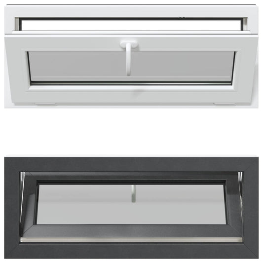 Basement Window Internal Colour White RISOR 100 x 40 cm Basement Window Internal Colour White RISOR 100 x 40 cm