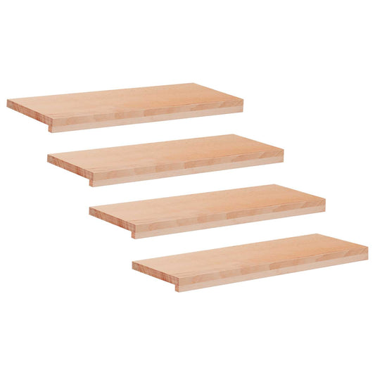 Stair Treads 4 pcs 70 x 30 x 2 cm Natural Solid Beech Wood Stair Treads 4 pcs 70 x 30 x 2 cm Natural Solid Beech Wood