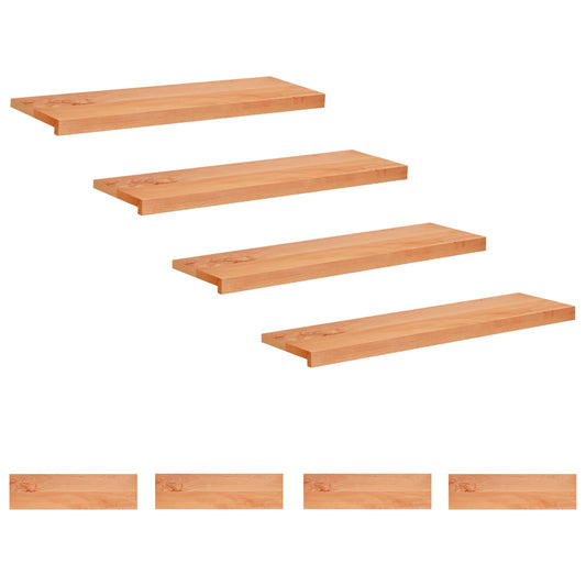 Stair Treads 8 pcs 90 x 30 x 2 cm Varnish Solid Beech Wood Stair Treads 8 pcs 90 x 30 x 2 cm Varnish Solid Beech Wood