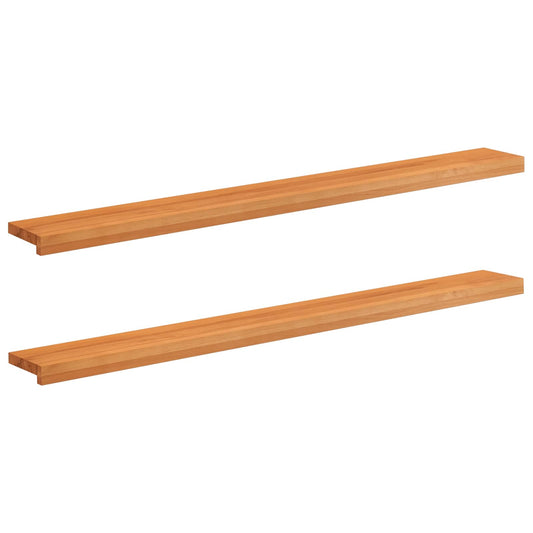 Window Sills 2 pcs Light Brown 160 x 15 x 2 cm Solid Beech Wood Window Sills 2 pcs Light Brown 160 x 15 x 2 cm Solid Beech Wood