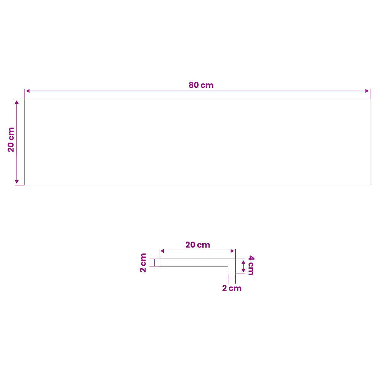 Window Sills 2 pcs Varnished 80x 20 x 2 cm Solid Beech Wood