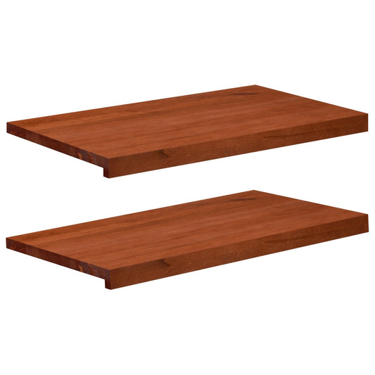 Window Sills 2 pcs Brown 80x 40 x 2 cm Solid Beech Wood Window Sills 2 pcs Brown 80x 40 x 2 cm Solid Beech Wood
