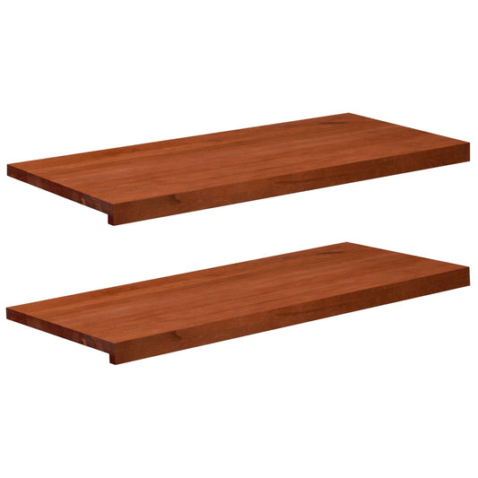 Window Sills 2 pcs Brown 100 x 40 x 2 cm Solid Beech Wood Window Sills 2 pcs Brown 100 x 40 x 2 cm Solid Beech Wood