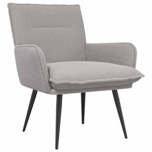Armchair Light Grey Bouclé Armchair Light Grey Bouclé