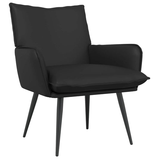 Armchair Black Faux Leather Armchair Black Faux Leather