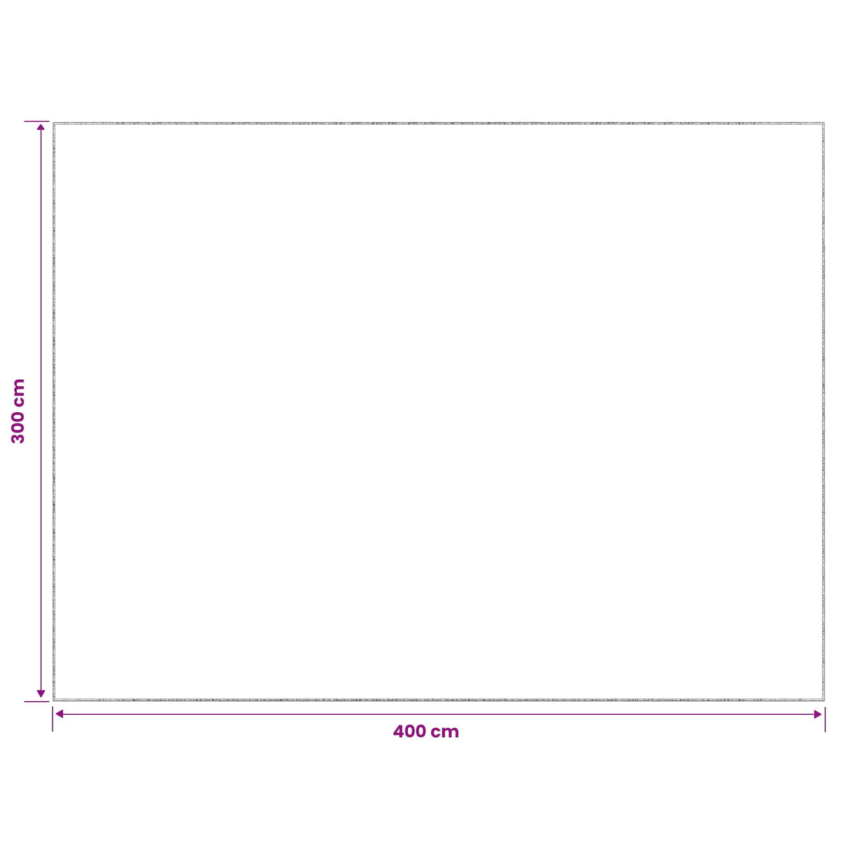 Rug Cream 300 x 400 cm 100% Polyester 3 mm Washable