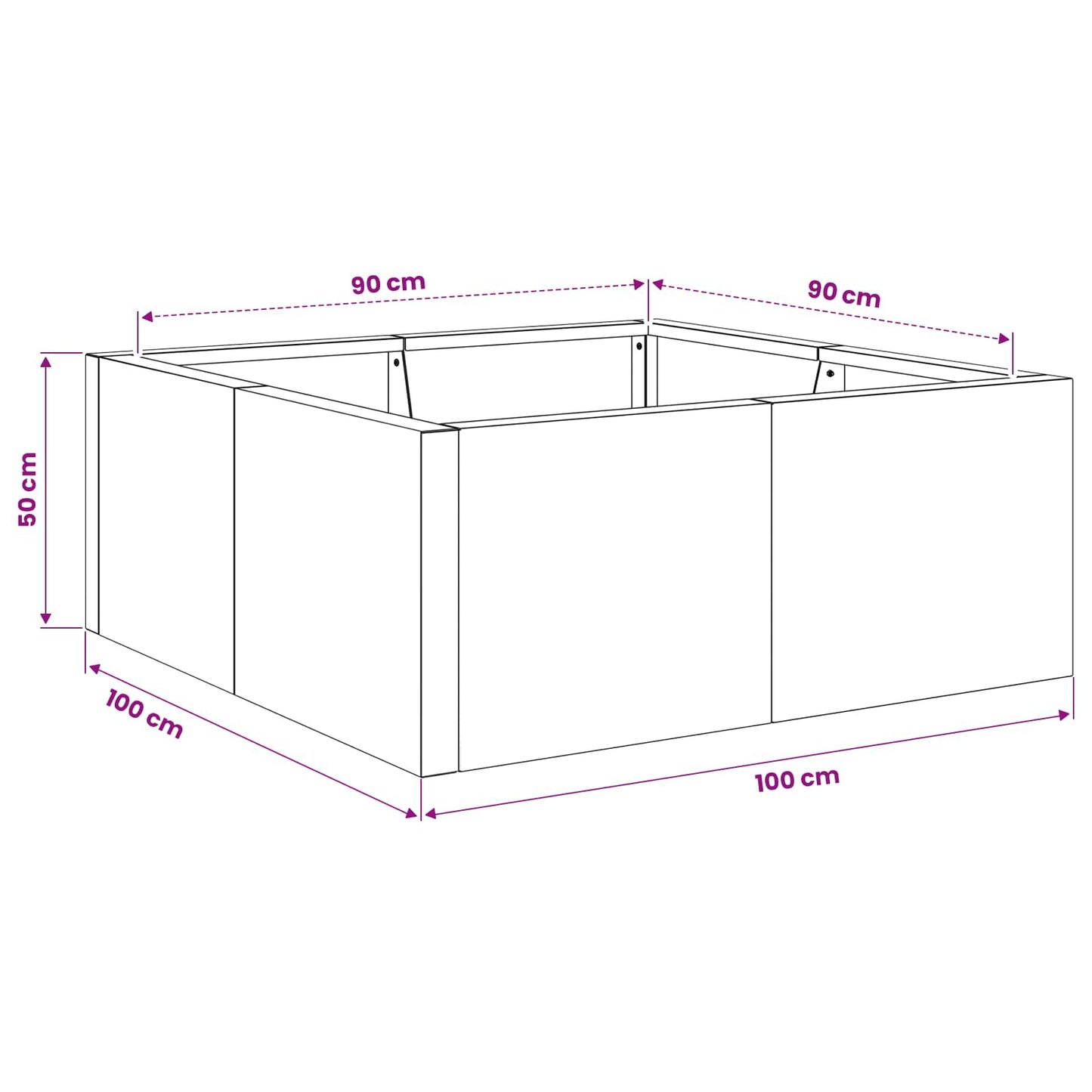 Retaining Wall 4 pcs 100 x 100 x 50 cm Steel Anthracite