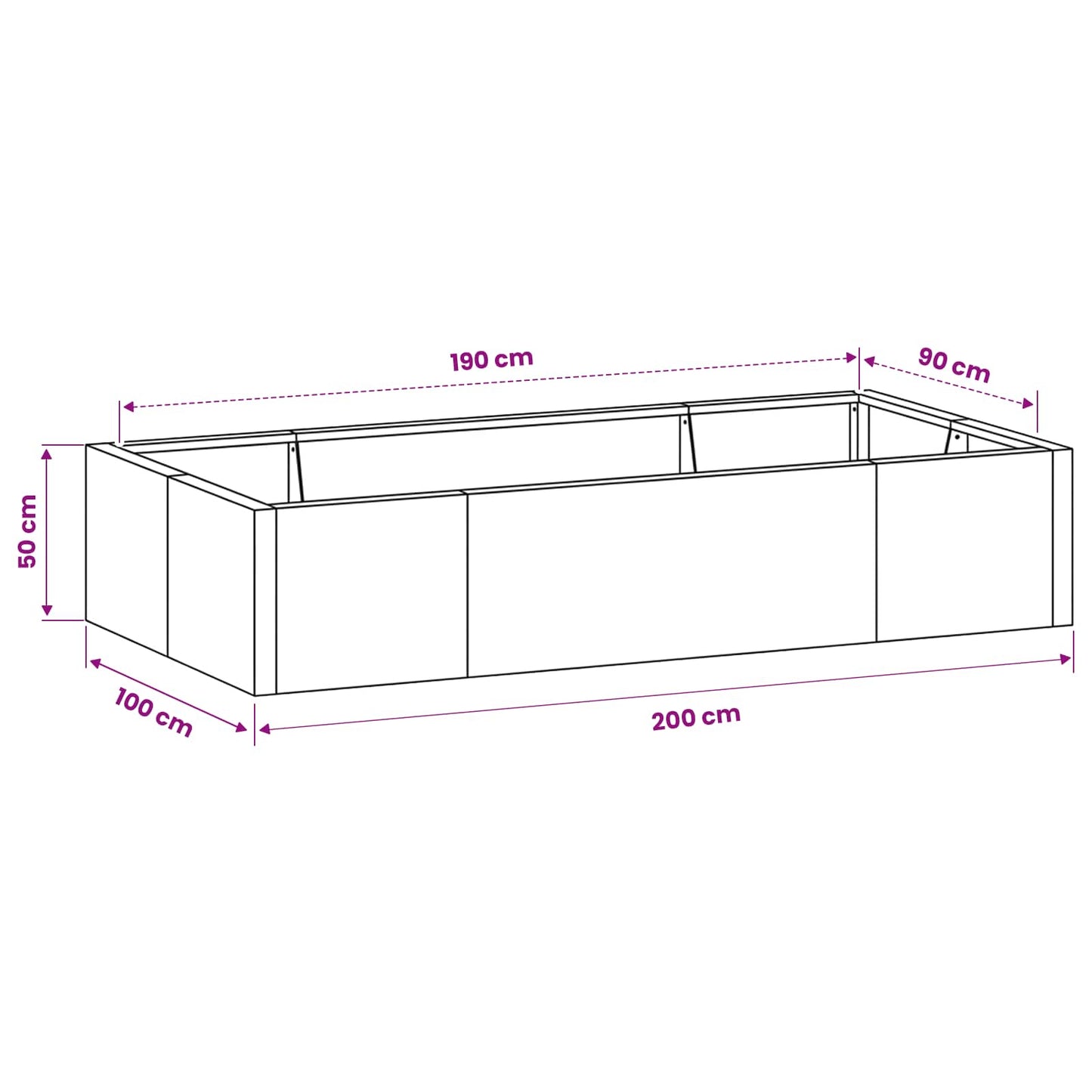Retaining Wall 6 pcs 200 x 100 x 50 cm Steel White
