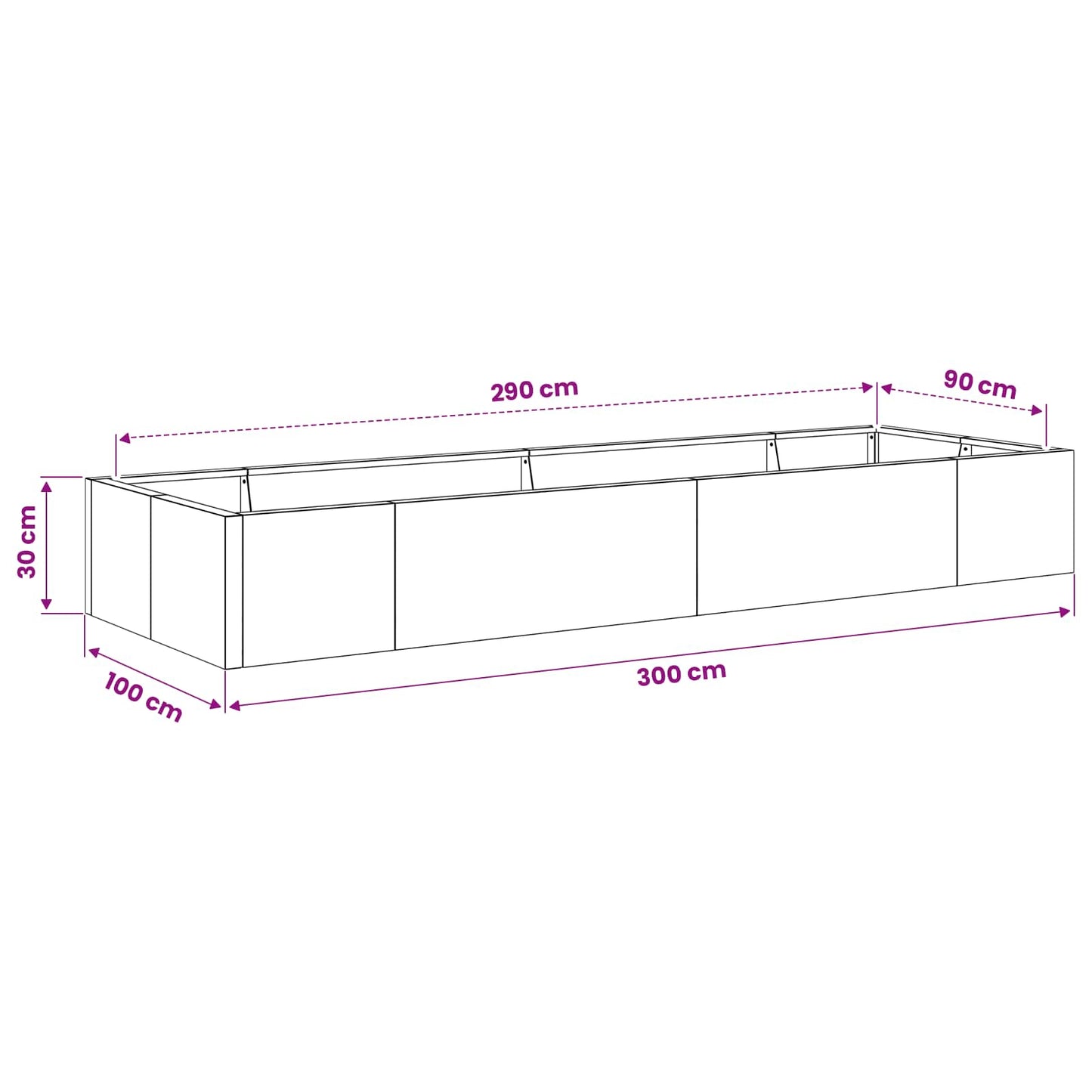 Retaining Wall 8 pcs 300 x 100 x 30 cm Weathering Steel Rusty