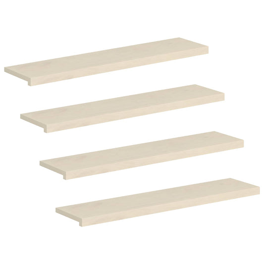Stair Tread 4 pcs 110 x 25 x 2 cm White Solid Oak Wood Stair Tread 4 pcs 110 x 25 x 2 cm White Solid Oak Wood