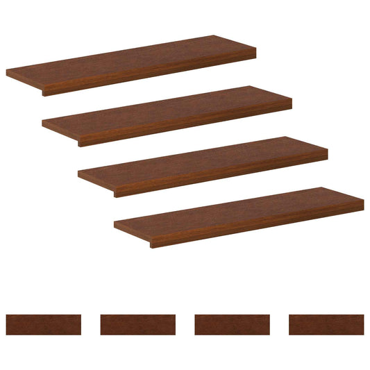 Stair Tread 8 pcs 90 x 25 x 2 cm Dark Brown Solid Oak Wood Stair Tread 8 pcs 90 x 25 x 2 cm Dark Brown Solid Oak Wood
