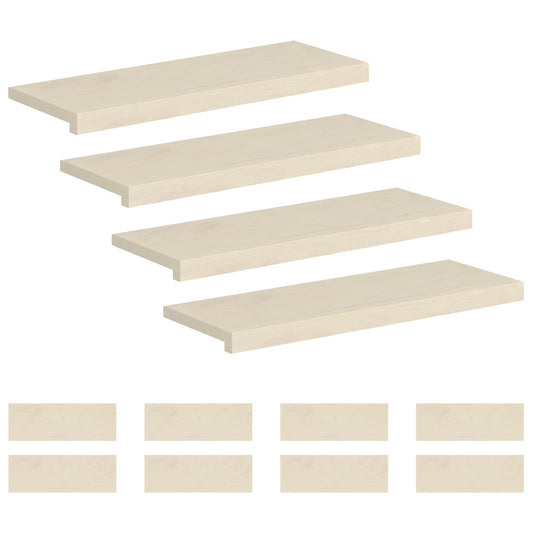Stair Tread 12 pcs 80 x 25 x 2 cm White Solid Oak Wood Stair Tread 12 pcs 80 x 25 x 2 cm White Solid Oak Wood