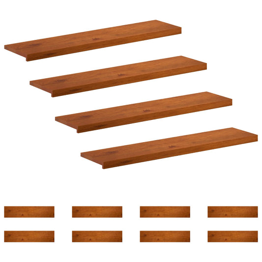 Stair Tread 12 pcs 110 x 25 x 2 cm Brown Solid Oak Wood Stair Tread 12 pcs 110 x 25 x 2 cm Brown Solid Oak Wood