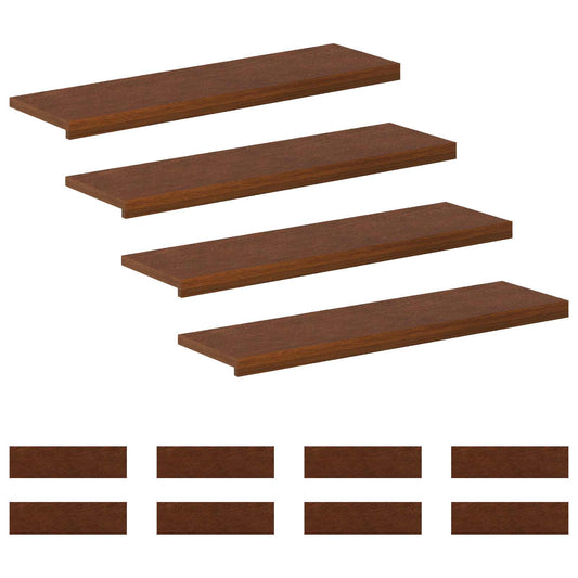 Stair Tread 12 pcs 90 x 25 x 2 cm Dark Brown Solid Oak Wood Stair Tread 12 pcs 90 x 25 x 2 cm Dark Brown Solid Oak Wood
