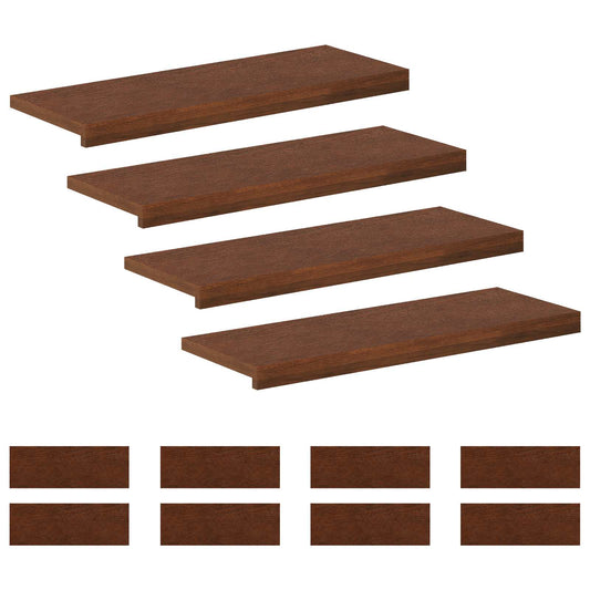 Stair Tread 12 pcs 70 x 30 x 2 cm Dark Brown Solid Oak Wood Stair Tread 12 pcs 70 x 30 x 2 cm Dark Brown Solid Oak Wood
