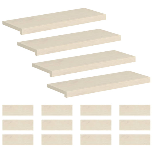 Stair Tread 16 pcs 70 x 25 x 2 cm White Solid Oak Wood Stair Tread 16 pcs 70 x 25 x 2 cm White Solid Oak Wood
