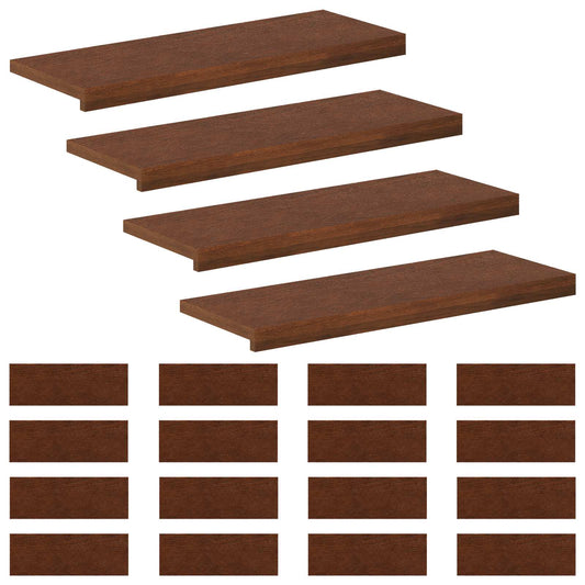 Stair Tread 20 pcs 80 x 30 x 2 cm Dark Brown Solid Oak Wood Stair Tread 20 pcs 80 x 30 x 2 cm Dark Brown Solid Oak Wood