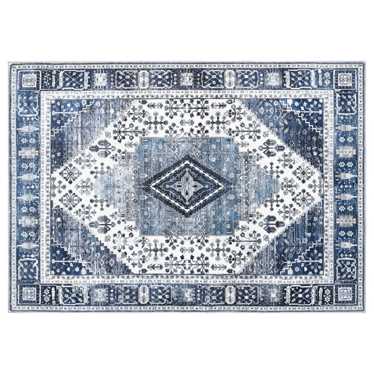 Rug ORIZ Dark Blue 240 x 340 cm 100% Polyester Rug ORIZ Dark Blue 240 x 340 cm 100% Polyester